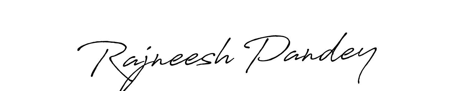 Design your own signature with our free online signature maker. With this signature software, you can create a handwritten (Antro_Vectra_Bolder) signature for name Rajneesh Pandey. Rajneesh Pandey signature style 7 images and pictures png