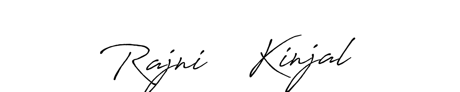 How to Draw Rajni    Kinjal signature style? Antro_Vectra_Bolder is a latest design signature styles for name Rajni    Kinjal. Rajni    Kinjal signature style 7 images and pictures png