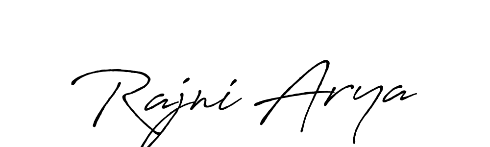 Also You can easily find your signature by using the search form. We will create Rajni Arya name handwritten signature images for you free of cost using Antro_Vectra_Bolder sign style. Rajni Arya signature style 7 images and pictures png