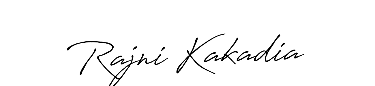 Antro_Vectra_Bolder is a professional signature style that is perfect for those who want to add a touch of class to their signature. It is also a great choice for those who want to make their signature more unique. Get Rajni Kakadia name to fancy signature for free. Rajni Kakadia signature style 7 images and pictures png