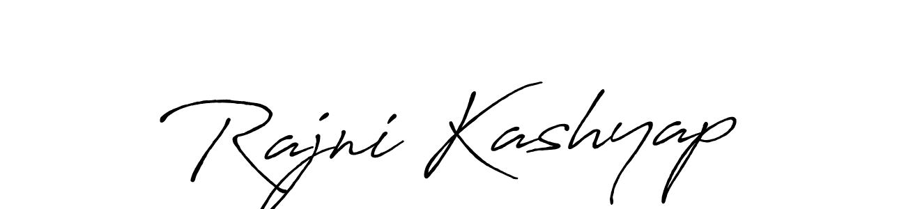 Rajni Kashyap stylish signature style. Best Handwritten Sign (Antro_Vectra_Bolder) for my name. Handwritten Signature Collection Ideas for my name Rajni Kashyap. Rajni Kashyap signature style 7 images and pictures png