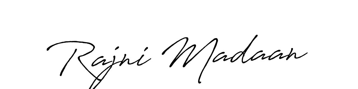 It looks lik you need a new signature style for name Rajni Madaan. Design unique handwritten (Antro_Vectra_Bolder) signature with our free signature maker in just a few clicks. Rajni Madaan signature style 7 images and pictures png