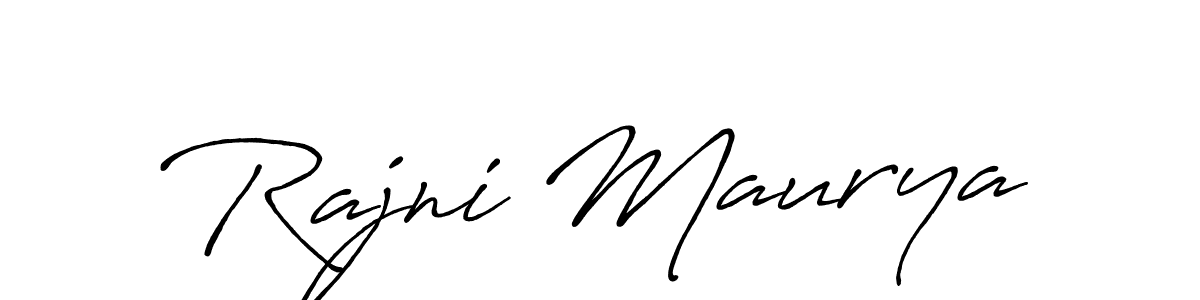 if you are searching for the best signature style for your name Rajni Maurya. so please give up your signature search. here we have designed multiple signature styles  using Antro_Vectra_Bolder. Rajni Maurya signature style 7 images and pictures png