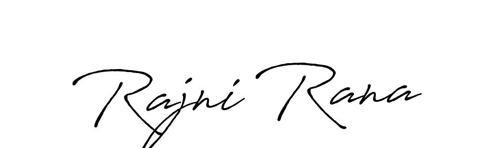 Use a signature maker to create a handwritten signature online. With this signature software, you can design (Antro_Vectra_Bolder) your own signature for name Rajni Rana. Rajni Rana signature style 7 images and pictures png
