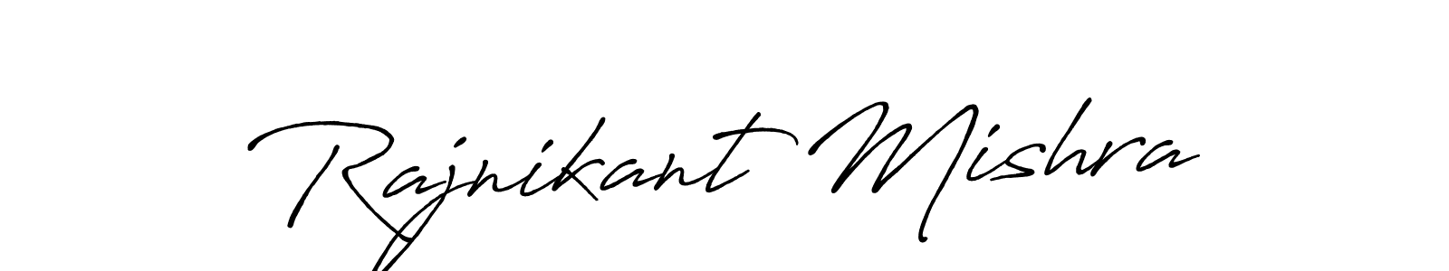 How to make Rajnikant Mishra name signature. Use Antro_Vectra_Bolder style for creating short signs online. This is the latest handwritten sign. Rajnikant Mishra signature style 7 images and pictures png