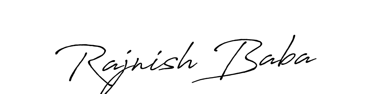 Design your own signature with our free online signature maker. With this signature software, you can create a handwritten (Antro_Vectra_Bolder) signature for name Rajnish Baba. Rajnish Baba signature style 7 images and pictures png