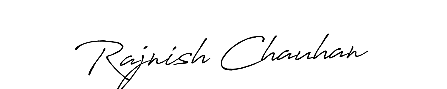 Use a signature maker to create a handwritten signature online. With this signature software, you can design (Antro_Vectra_Bolder) your own signature for name Rajnish Chauhan. Rajnish Chauhan signature style 7 images and pictures png