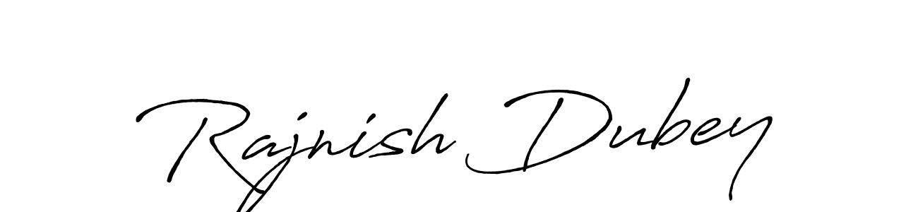 Make a beautiful signature design for name Rajnish Dubey. With this signature (Antro_Vectra_Bolder) style, you can create a handwritten signature for free. Rajnish Dubey signature style 7 images and pictures png