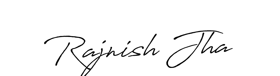 It looks lik you need a new signature style for name Rajnish Jha. Design unique handwritten (Antro_Vectra_Bolder) signature with our free signature maker in just a few clicks. Rajnish Jha signature style 7 images and pictures png