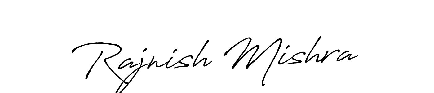 How to make Rajnish Mishra signature? Antro_Vectra_Bolder is a professional autograph style. Create handwritten signature for Rajnish Mishra name. Rajnish Mishra signature style 7 images and pictures png