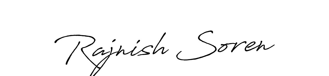 if you are searching for the best signature style for your name Rajnish Soren. so please give up your signature search. here we have designed multiple signature styles  using Antro_Vectra_Bolder. Rajnish Soren signature style 7 images and pictures png