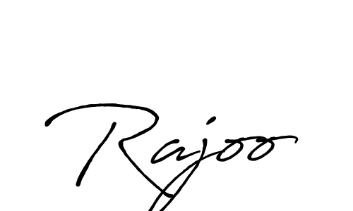 Create a beautiful signature design for name Rajoo. With this signature (Antro_Vectra_Bolder) fonts, you can make a handwritten signature for free. Rajoo signature style 7 images and pictures png