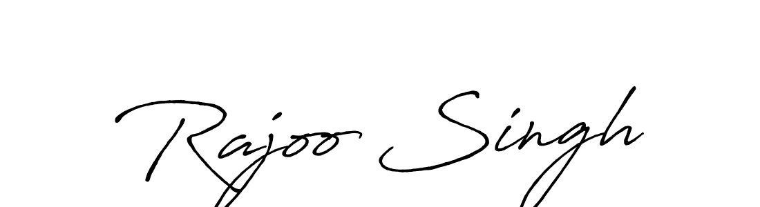 How to make Rajoo Singh name signature. Use Antro_Vectra_Bolder style for creating short signs online. This is the latest handwritten sign. Rajoo Singh signature style 7 images and pictures png