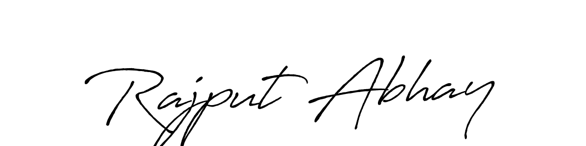 Also we have Rajput Abhay name is the best signature style. Create professional handwritten signature collection using Antro_Vectra_Bolder autograph style. Rajput Abhay signature style 7 images and pictures png