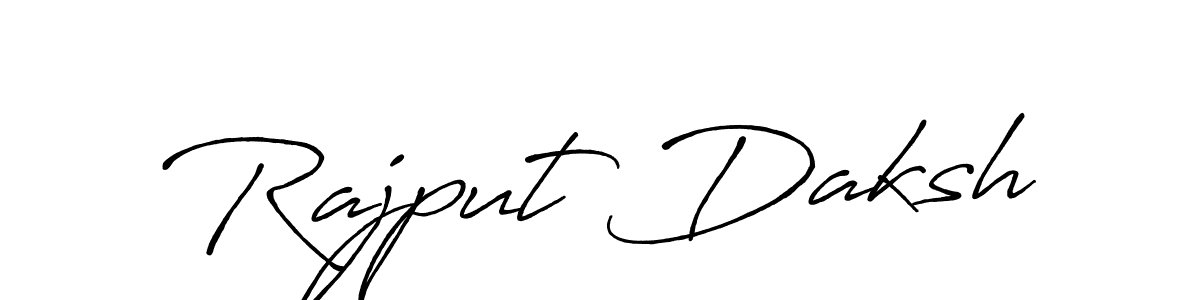 Use a signature maker to create a handwritten signature online. With this signature software, you can design (Antro_Vectra_Bolder) your own signature for name Rajput Daksh. Rajput Daksh signature style 7 images and pictures png
