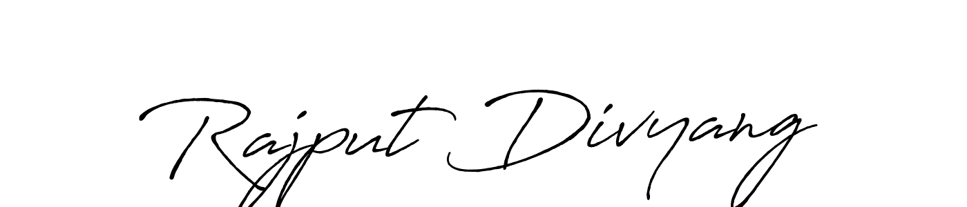 How to make Rajput Divyang signature? Antro_Vectra_Bolder is a professional autograph style. Create handwritten signature for Rajput Divyang name. Rajput Divyang signature style 7 images and pictures png