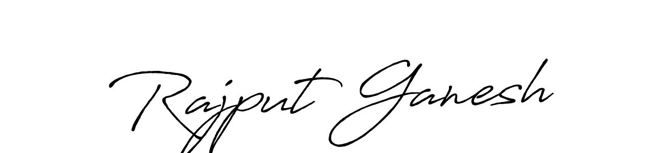 How to make Rajput Ganesh signature? Antro_Vectra_Bolder is a professional autograph style. Create handwritten signature for Rajput Ganesh name. Rajput Ganesh signature style 7 images and pictures png