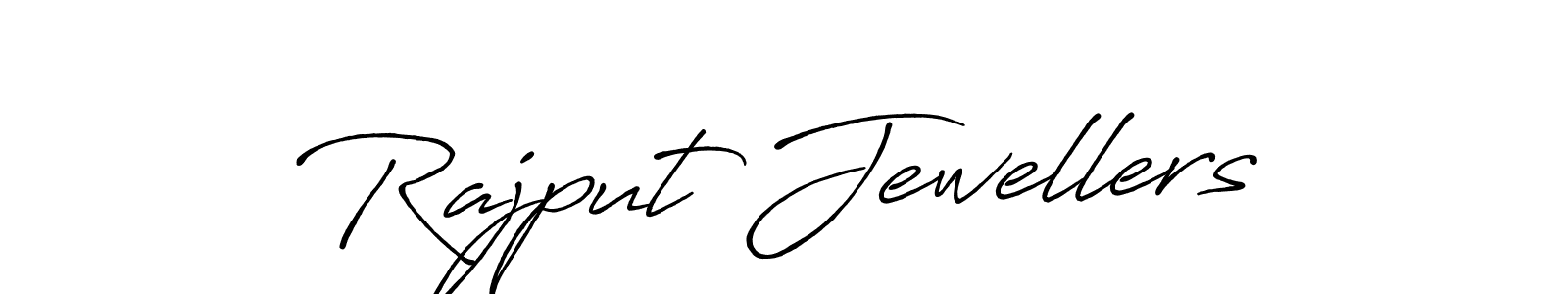 Design your own signature with our free online signature maker. With this signature software, you can create a handwritten (Antro_Vectra_Bolder) signature for name Rajput Jewellers. Rajput Jewellers signature style 7 images and pictures png