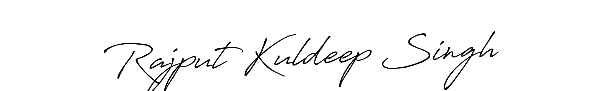 Make a beautiful signature design for name Rajput Kuldeep Singh. With this signature (Antro_Vectra_Bolder) style, you can create a handwritten signature for free. Rajput Kuldeep Singh signature style 7 images and pictures png