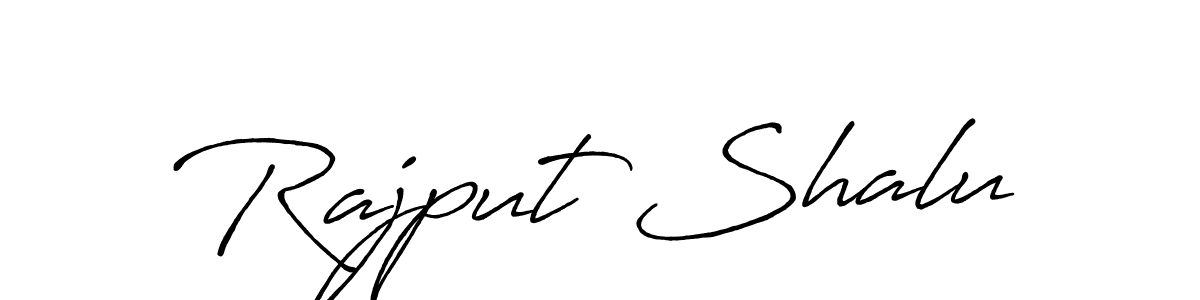 The best way (Antro_Vectra_Bolder) to make a short signature is to pick only two or three words in your name. The name Rajput Shalu include a total of six letters. For converting this name. Rajput Shalu signature style 7 images and pictures png