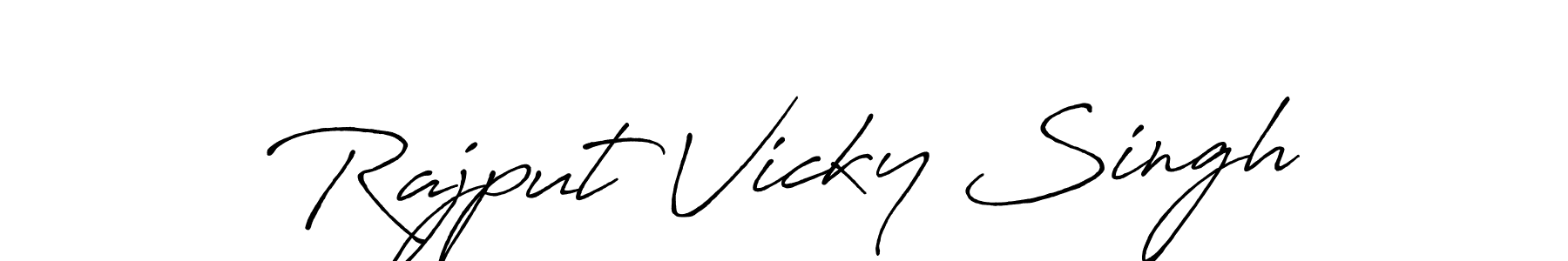 Make a beautiful signature design for name Rajput Vicky Singh. With this signature (Antro_Vectra_Bolder) style, you can create a handwritten signature for free. Rajput Vicky Singh signature style 7 images and pictures png