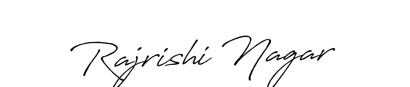 How to make Rajrishi Nagar name signature. Use Antro_Vectra_Bolder style for creating short signs online. This is the latest handwritten sign. Rajrishi Nagar signature style 7 images and pictures png