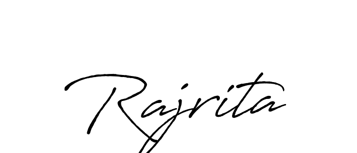 How to make Rajrita name signature. Use Antro_Vectra_Bolder style for creating short signs online. This is the latest handwritten sign. Rajrita signature style 7 images and pictures png