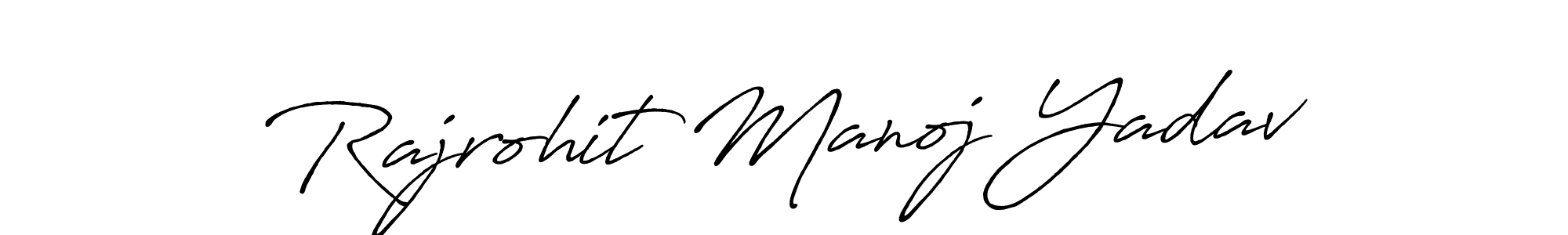 This is the best signature style for the Rajrohit Manoj Yadav name. Also you like these signature font (Antro_Vectra_Bolder). Mix name signature. Rajrohit Manoj Yadav signature style 7 images and pictures png