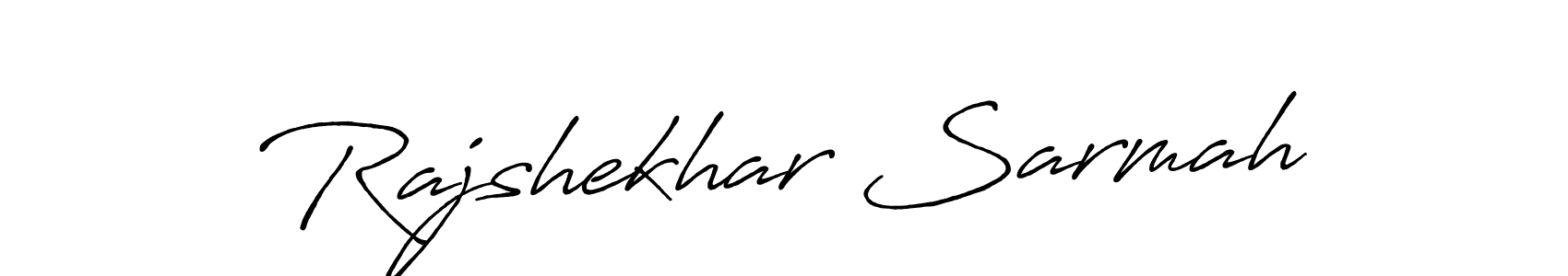 How to make Rajshekhar Sarmah name signature. Use Antro_Vectra_Bolder style for creating short signs online. This is the latest handwritten sign. Rajshekhar Sarmah signature style 7 images and pictures png
