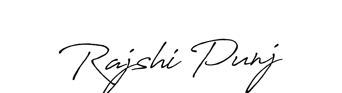 Rajshi Punj stylish signature style. Best Handwritten Sign (Antro_Vectra_Bolder) for my name. Handwritten Signature Collection Ideas for my name Rajshi Punj. Rajshi Punj signature style 7 images and pictures png
