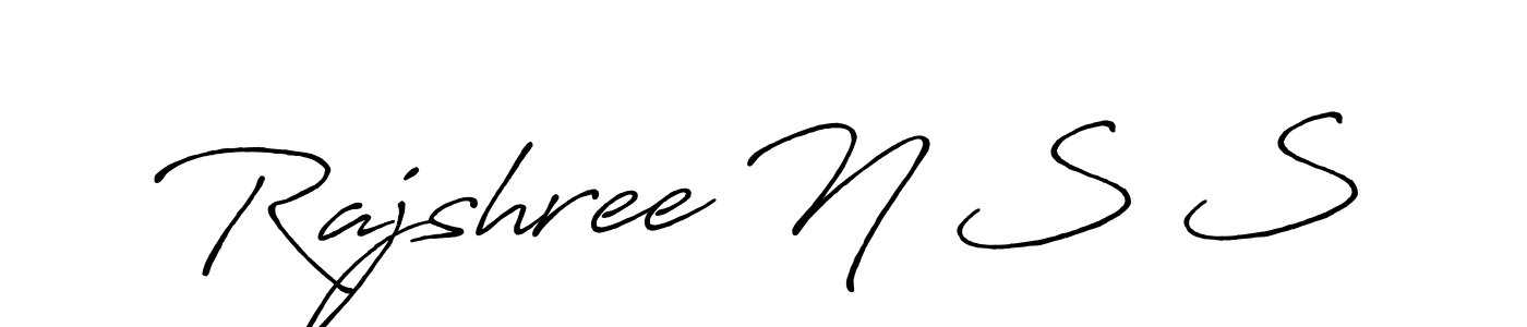 Use a signature maker to create a handwritten signature online. With this signature software, you can design (Antro_Vectra_Bolder) your own signature for name Rajshree N S S. Rajshree N S S signature style 7 images and pictures png