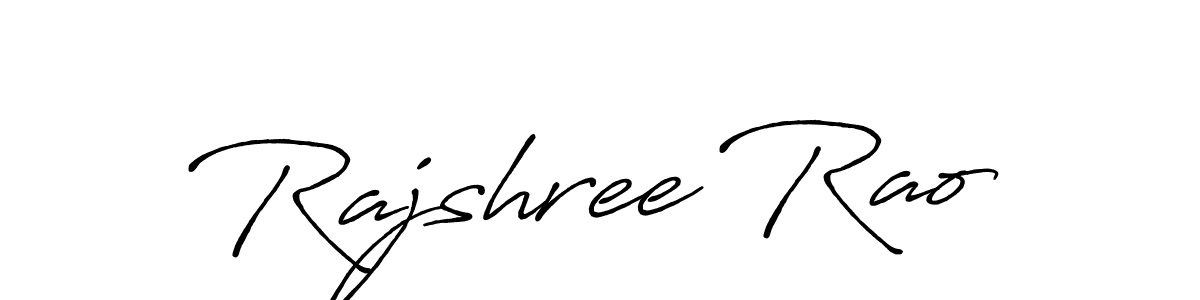 Also we have Rajshree Rao name is the best signature style. Create professional handwritten signature collection using Antro_Vectra_Bolder autograph style. Rajshree Rao signature style 7 images and pictures png