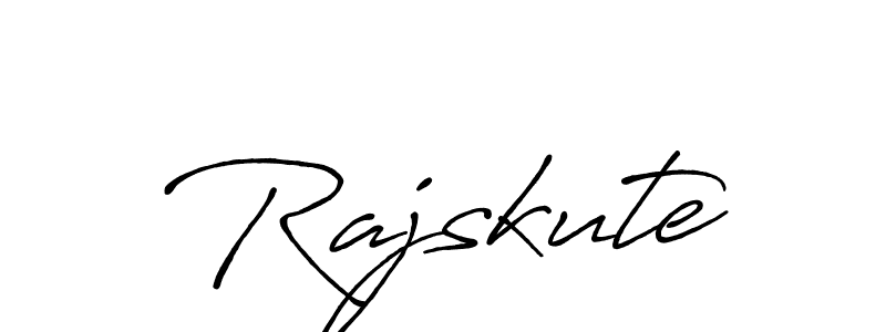 Make a beautiful signature design for name Rajskute. With this signature (Antro_Vectra_Bolder) style, you can create a handwritten signature for free. Rajskute signature style 7 images and pictures png