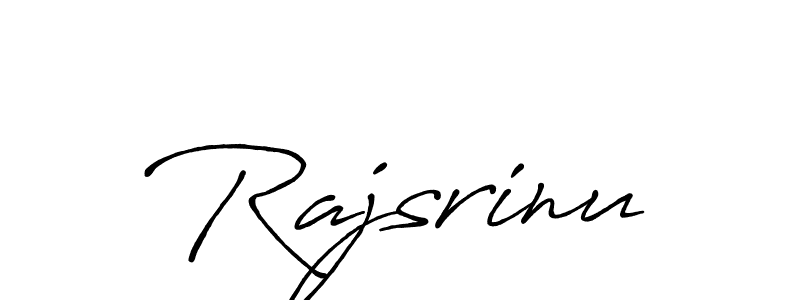 Use a signature maker to create a handwritten signature online. With this signature software, you can design (Antro_Vectra_Bolder) your own signature for name Rajsrinu. Rajsrinu signature style 7 images and pictures png