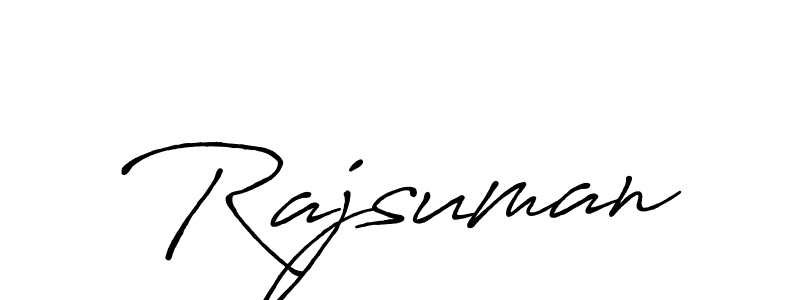 Use a signature maker to create a handwritten signature online. With this signature software, you can design (Antro_Vectra_Bolder) your own signature for name Rajsuman. Rajsuman signature style 7 images and pictures png