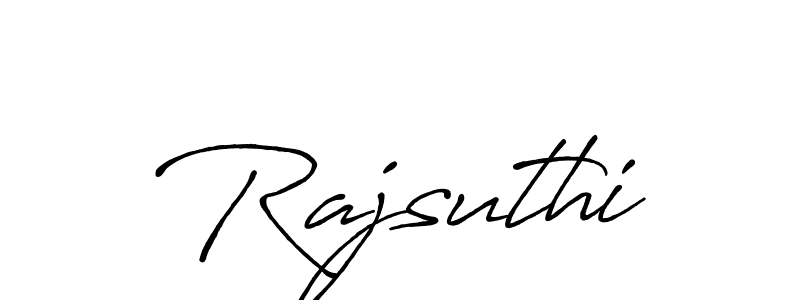 Design your own signature with our free online signature maker. With this signature software, you can create a handwritten (Antro_Vectra_Bolder) signature for name Rajsuthi. Rajsuthi signature style 7 images and pictures png