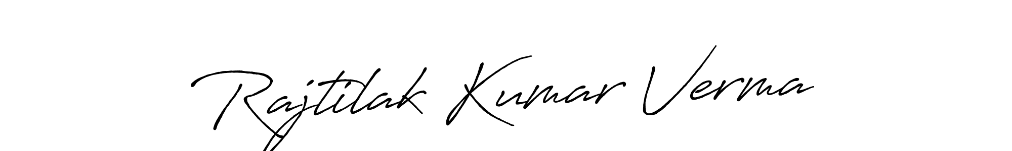 How to make Rajtilak Kumar Verma signature? Antro_Vectra_Bolder is a professional autograph style. Create handwritten signature for Rajtilak Kumar Verma name. Rajtilak Kumar Verma signature style 7 images and pictures png