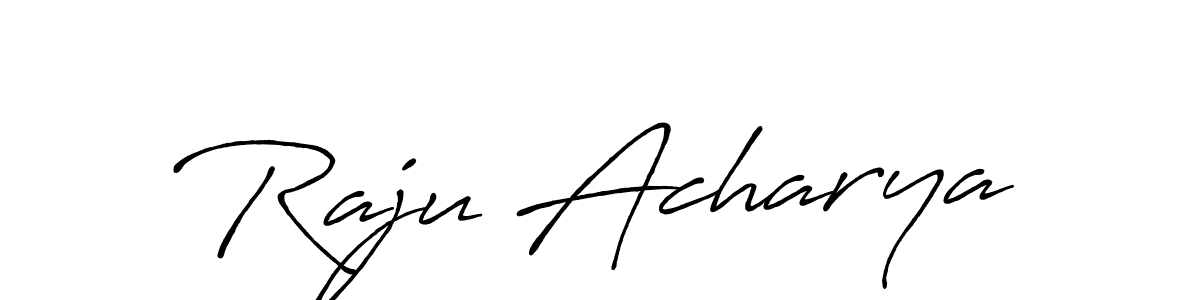 How to Draw Raju Acharya signature style? Antro_Vectra_Bolder is a latest design signature styles for name Raju Acharya. Raju Acharya signature style 7 images and pictures png