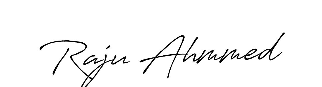 Use a signature maker to create a handwritten signature online. With this signature software, you can design (Antro_Vectra_Bolder) your own signature for name Raju Ahmmed. Raju Ahmmed signature style 7 images and pictures png