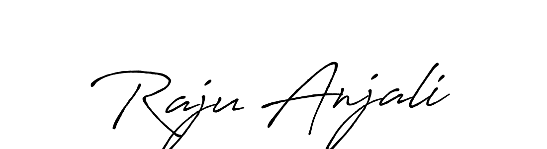 if you are searching for the best signature style for your name Raju Anjali. so please give up your signature search. here we have designed multiple signature styles  using Antro_Vectra_Bolder. Raju Anjali signature style 7 images and pictures png