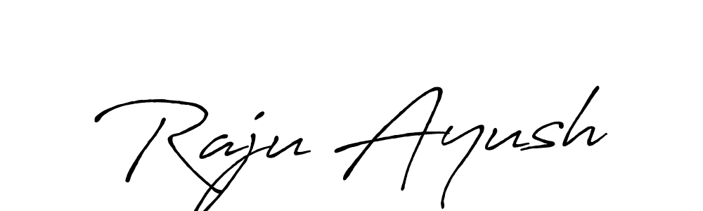 Similarly Antro_Vectra_Bolder is the best handwritten signature design. Signature creator online .You can use it as an online autograph creator for name Raju Ayush. Raju Ayush signature style 7 images and pictures png