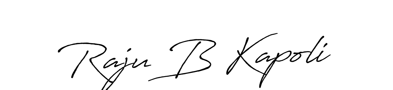 Antro_Vectra_Bolder is a professional signature style that is perfect for those who want to add a touch of class to their signature. It is also a great choice for those who want to make their signature more unique. Get Raju B Kapoli name to fancy signature for free. Raju B Kapoli signature style 7 images and pictures png