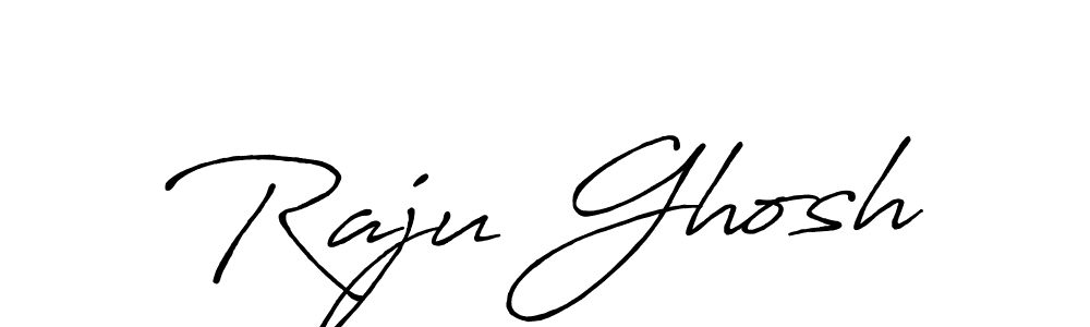 Create a beautiful signature design for name Raju Ghosh. With this signature (Antro_Vectra_Bolder) fonts, you can make a handwritten signature for free. Raju Ghosh signature style 7 images and pictures png