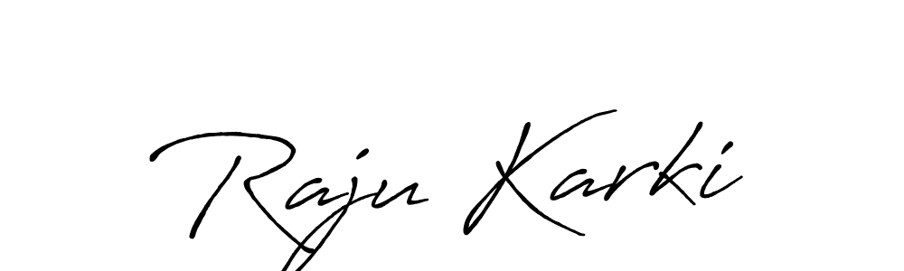 Raju Karki stylish signature style. Best Handwritten Sign (Antro_Vectra_Bolder) for my name. Handwritten Signature Collection Ideas for my name Raju Karki. Raju Karki signature style 7 images and pictures png