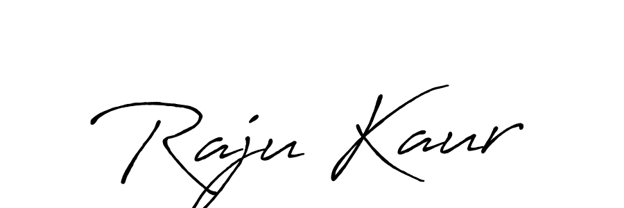 Make a beautiful signature design for name Raju Kaur. With this signature (Antro_Vectra_Bolder) style, you can create a handwritten signature for free. Raju Kaur signature style 7 images and pictures png