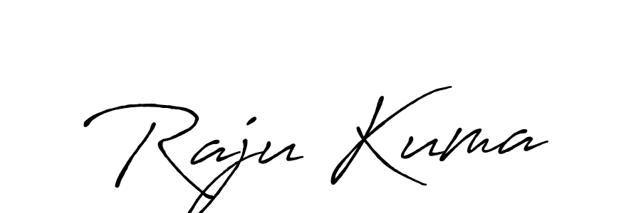 The best way (Antro_Vectra_Bolder) to make a short signature is to pick only two or three words in your name. The name Raju Kuma include a total of six letters. For converting this name. Raju Kuma signature style 7 images and pictures png