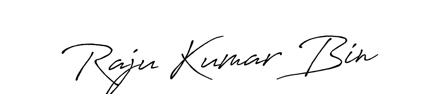 How to make Raju Kumar Bin signature? Antro_Vectra_Bolder is a professional autograph style. Create handwritten signature for Raju Kumar Bin name. Raju Kumar Bin signature style 7 images and pictures png