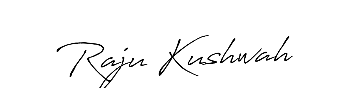 Raju Kushwah stylish signature style. Best Handwritten Sign (Antro_Vectra_Bolder) for my name. Handwritten Signature Collection Ideas for my name Raju Kushwah. Raju Kushwah signature style 7 images and pictures png