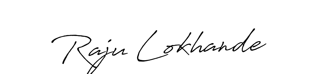 Create a beautiful signature design for name Raju Lokhande. With this signature (Antro_Vectra_Bolder) fonts, you can make a handwritten signature for free. Raju Lokhande signature style 7 images and pictures png