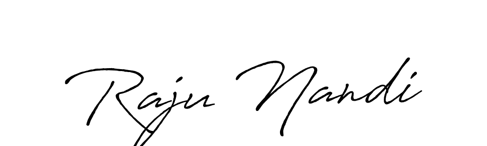 Design your own signature with our free online signature maker. With this signature software, you can create a handwritten (Antro_Vectra_Bolder) signature for name Raju Nandi. Raju Nandi signature style 7 images and pictures png